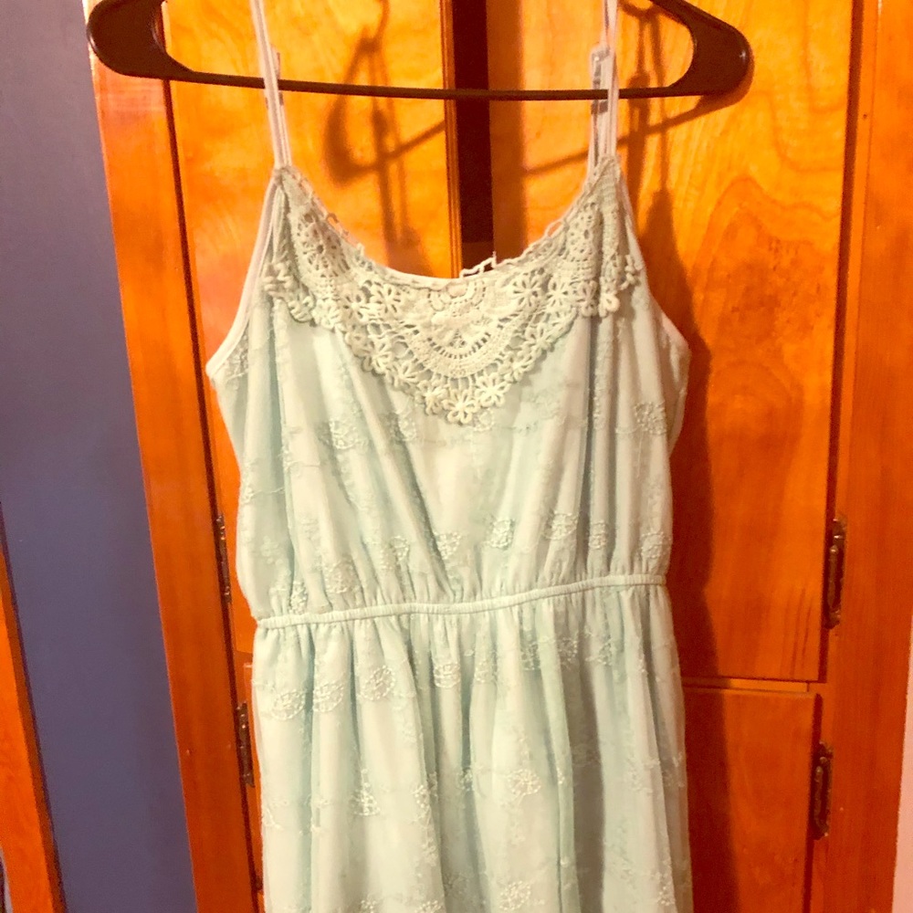Lace mint green dress